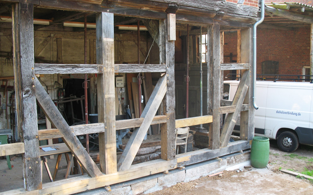 Fachwerksanierung eines alten Kornspeichers