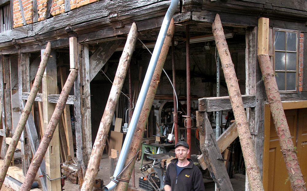 Fachwerksanierung eines alten Kornspeichers