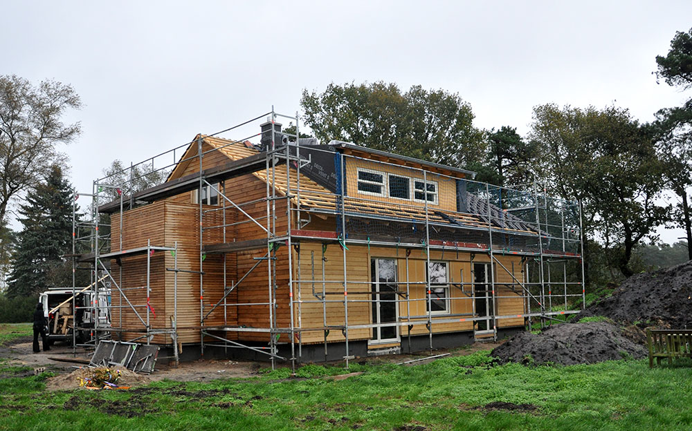 Wohnhaus mit Eichenholzfassade